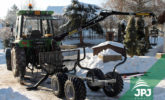 Malotraktor a vyvážečka Vahva Jussi
